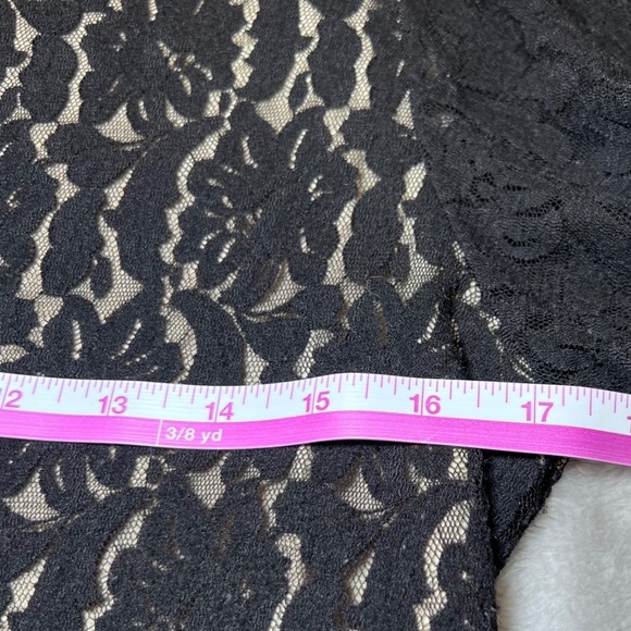 Jessica Holbrook Womens Size Medium Lace Overlay Top Black Sheer Party Date Chic - Picture 8 of 10